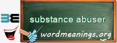WordMeaning blackboard for substance abuser